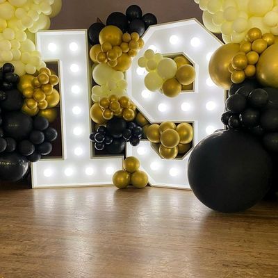 Stainless Steel LED Light Up Letters for English Alphabet Home Decor Party Grand Words
