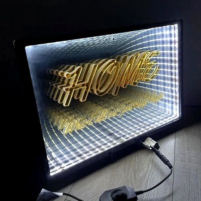 35C Modern Nordic Luxury Rgb Home Smart Infinite Magic Mirror Round 3d Infinity Mirror