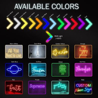 28C Neon Light Drop Shipping For Hotels Custom Logo Wedding Sign Business Name