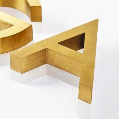 Customized Led Letter Signage 3D Metal Stainless Steel Store Front Sign Business Logo Channel Letter