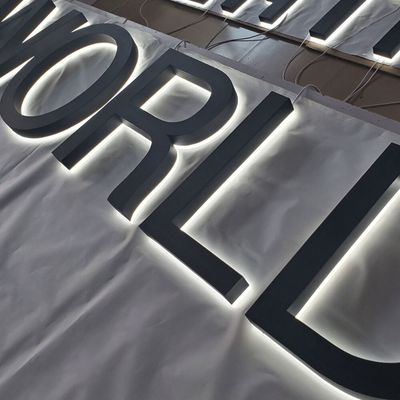 Custom Laser Cutting 3D Metal Titanium Wall Logo Signs for Wall-mounted Installation