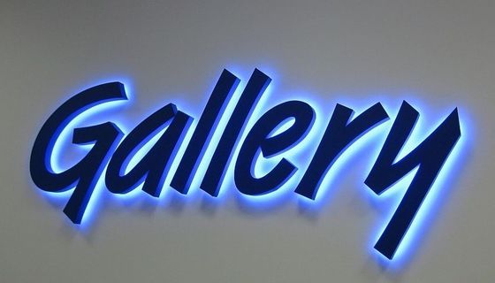 Custom Laser Cutting 3D Metal Titanium Wall Logo Signs for Wall-mounted Installation