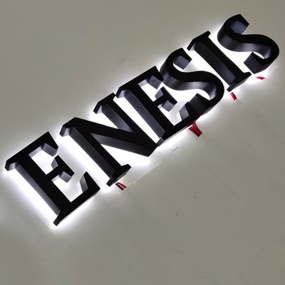 Custom Laser Cutting 3D Metal Titanium Wall Logo Signs for Wall-mounted Installation